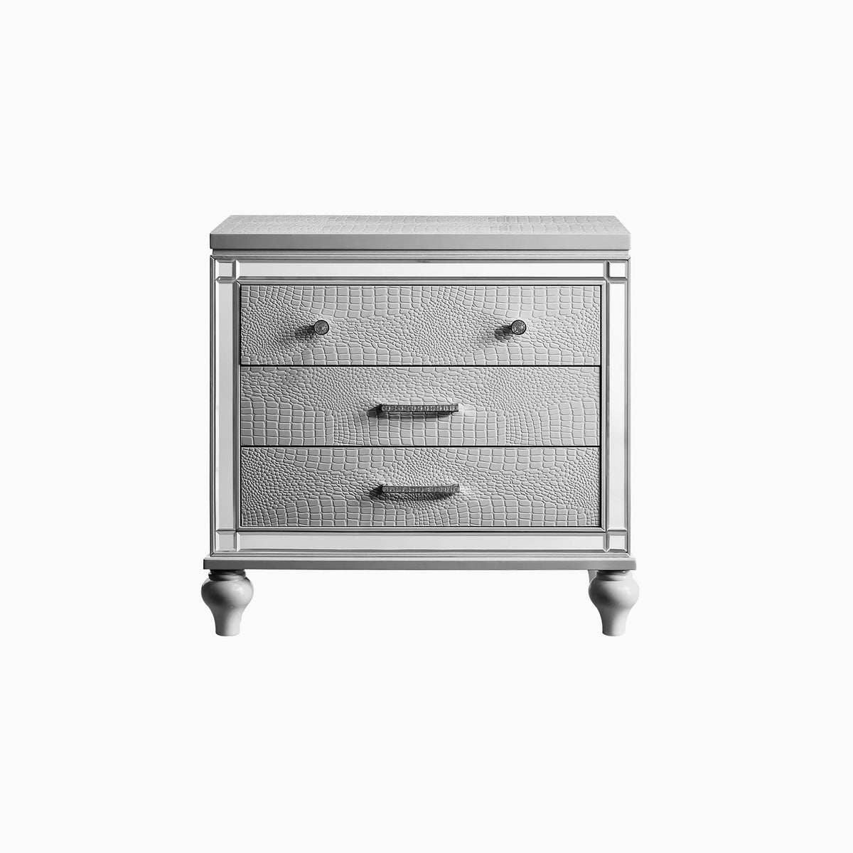 New Classic Furniture Valentine Solid Wood 3-Drawer Nightstand in White