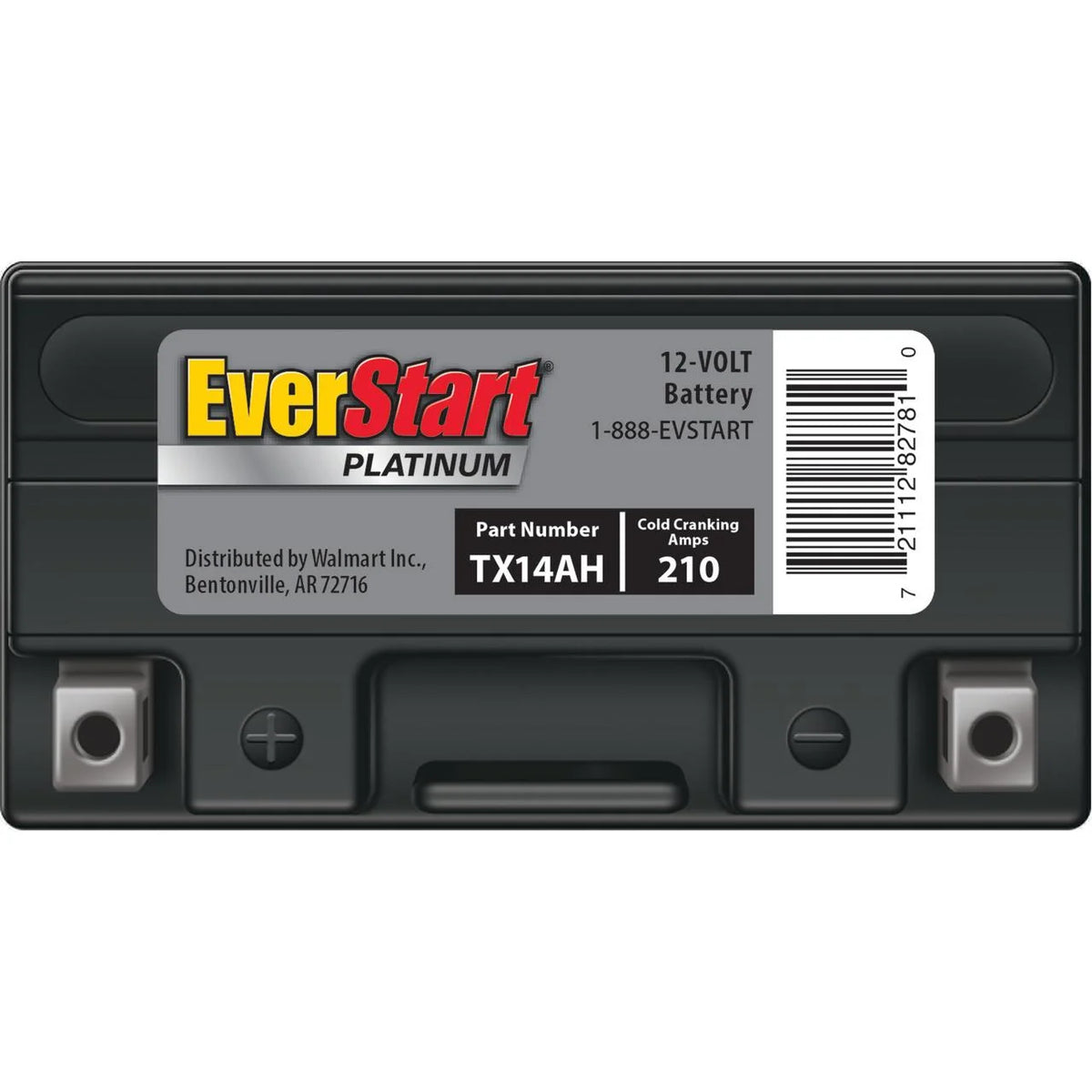 EverStart Platinum BOXED AGM PowerSport Battery, Group Size TX14AH 12 Volt, 210 CCA