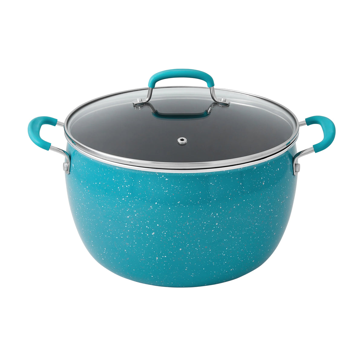 The Pioneer Woman Frontier Speckle 18 Piece Nonstick Aluminum Cookware Set, Blue