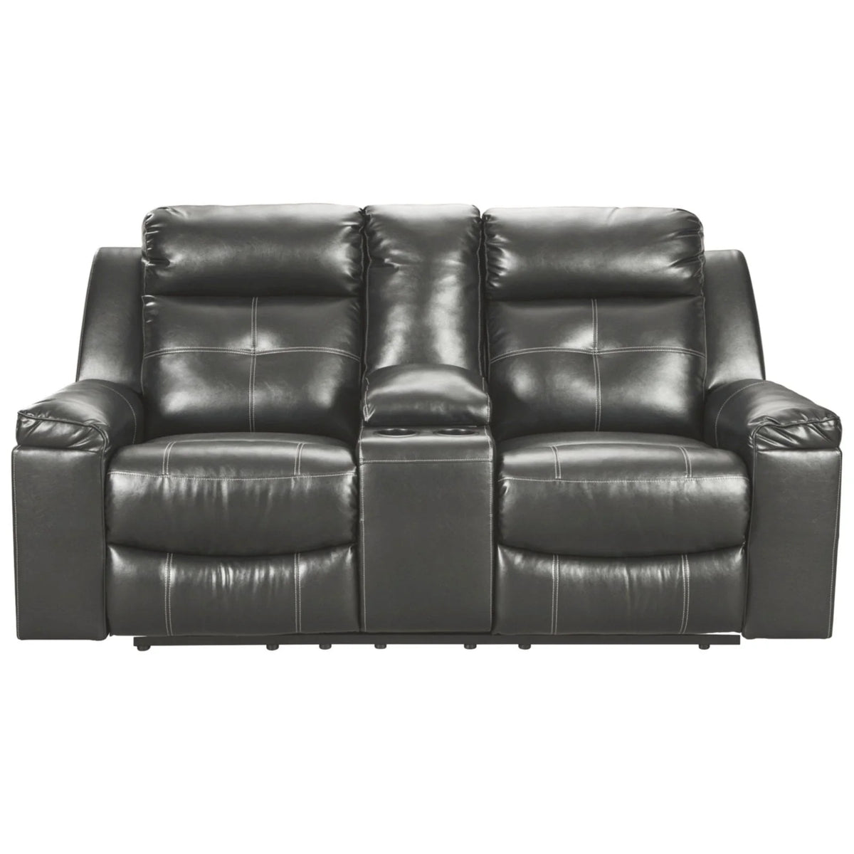 Signature Design by Ashley Kempten Double Reclining Loveseat with Console