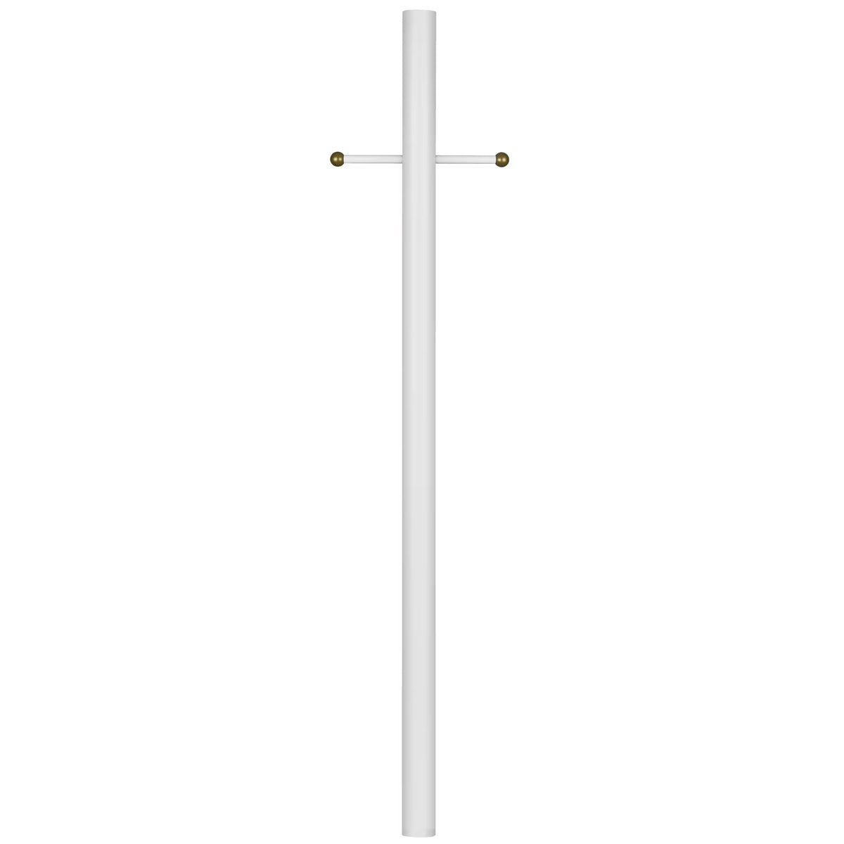 Design House 80" Traditional Weather-Resistant Outdoor Lamp Post with Cross Arm, Black