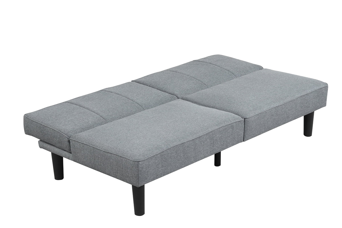 Mainstays 66" Studio Futon, Gray Linen Upholstery