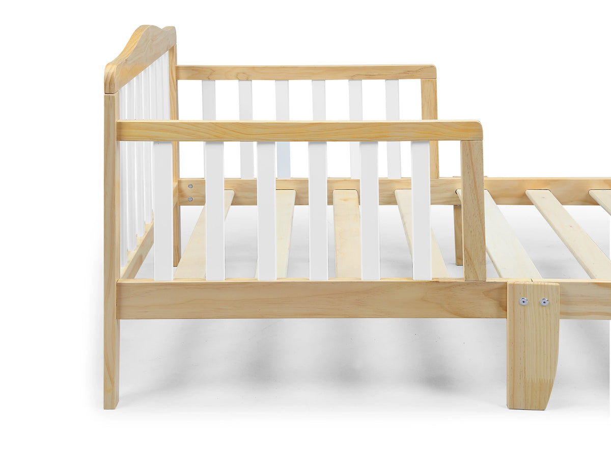 Olive & Opie Twain Toddler Bed, Red/Blue Finish