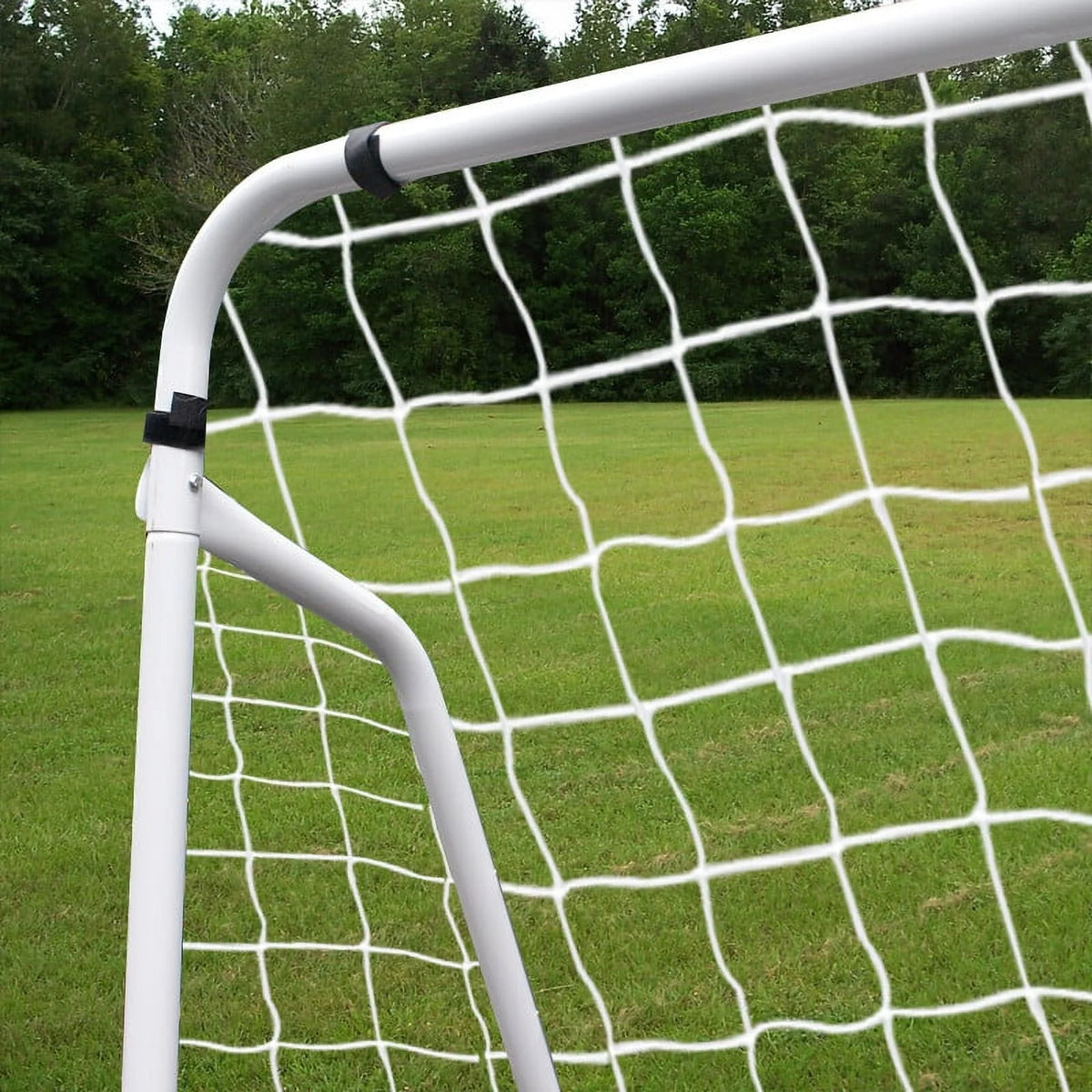 ZenStyle Football Post Soccer Goal Target Net 12 Ft. x 6 Ft. Football Shooting Training Aid Ultimate Backyard Outdoor Kids Official Soccer Goal, Steel Frame