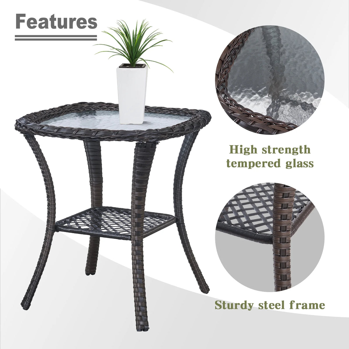POCASSY 7 Piece Rattan Sofa Seating Group with Cushions