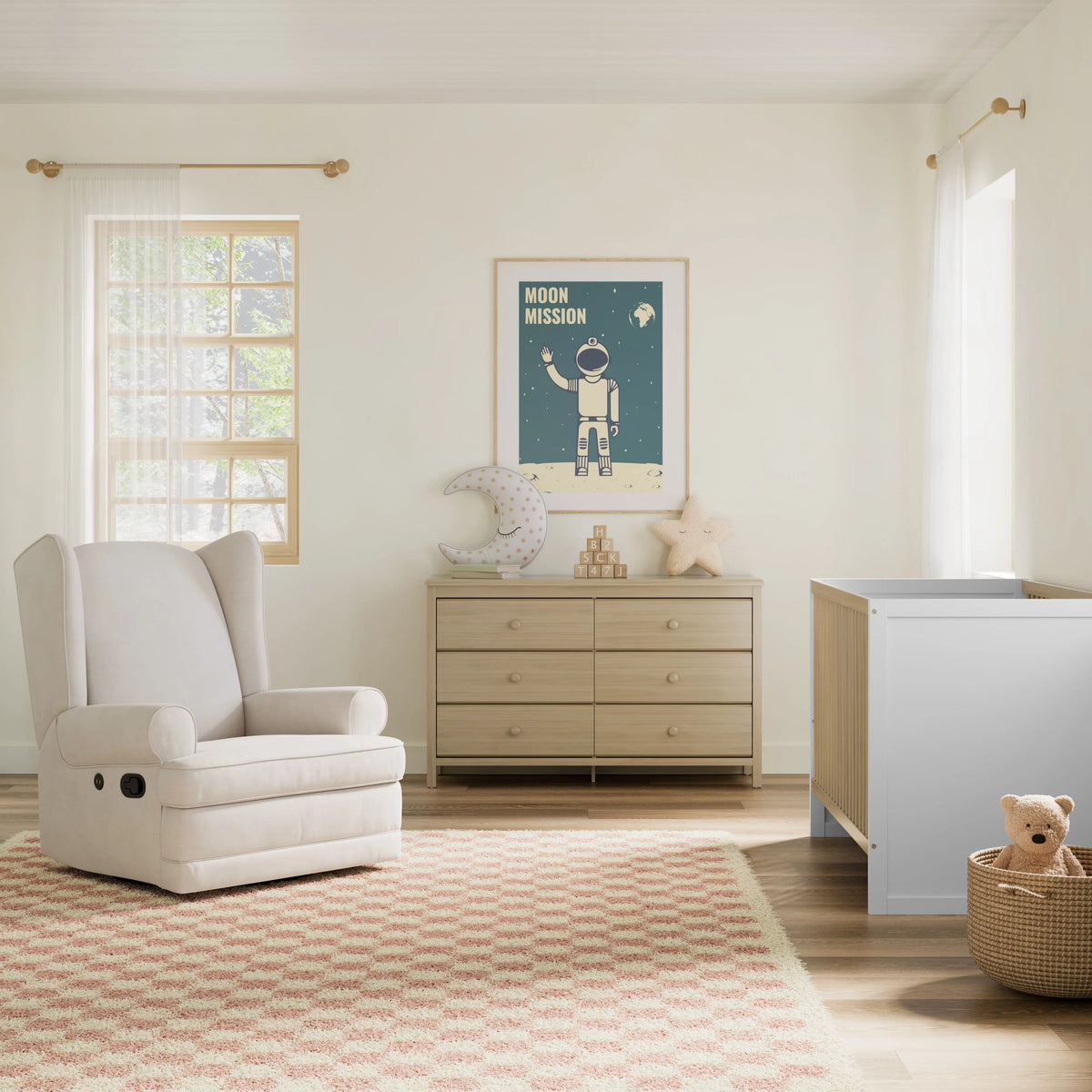 Storkcraft Alpine 6 Drawer Nursery Double Dresser, White