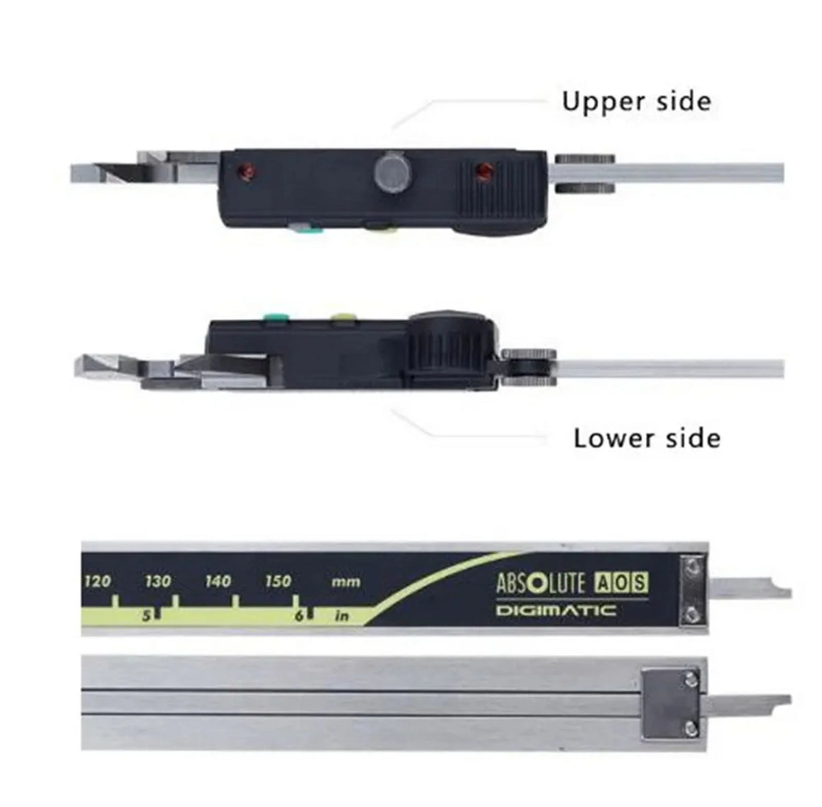 Mitutoyo 500-193-30 Advanced Onsite Sensor AOS Digital Caliper LCD Vernier Caliper Stainless Steel Measuring Tools 500 Series, 0" to 12"/0 to 300mm Measuring Range, 0.0005"/0.01mm Resolution, AOS