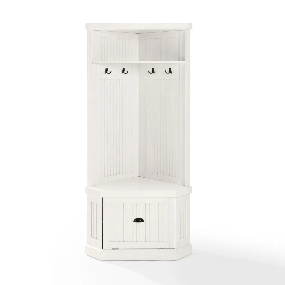 Crosley Seaside Hall Tree-Finish:Distressed White,Style:Corner