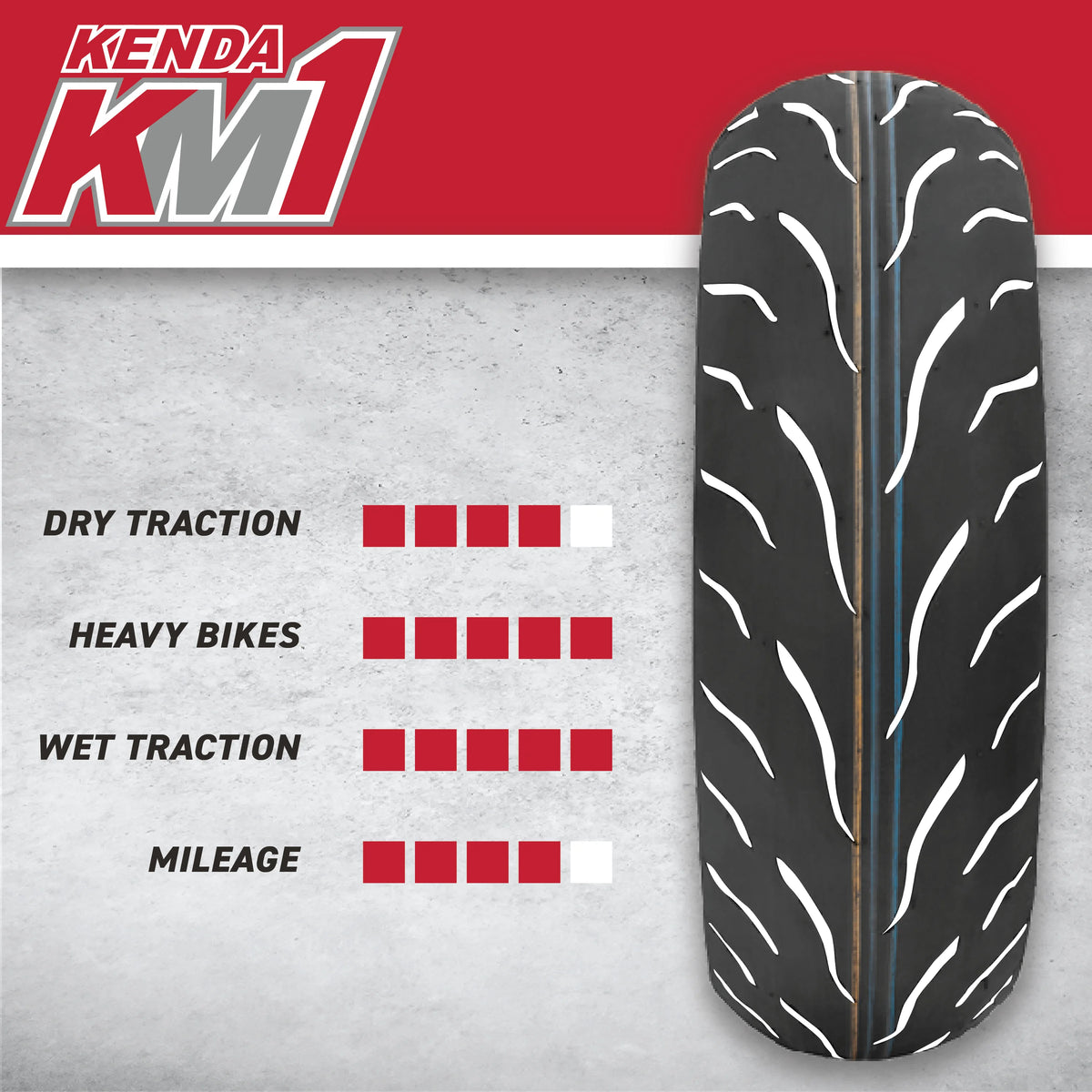 Kenda KM1 Sport Touring Rear Tire 180/55ZR17 73W TL 180/55-17 w/ Keychain