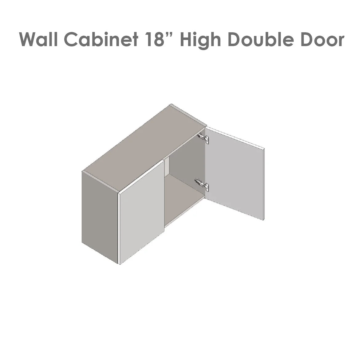 24" x 18" Wall Cabinet-Double Door-with Black Matte door