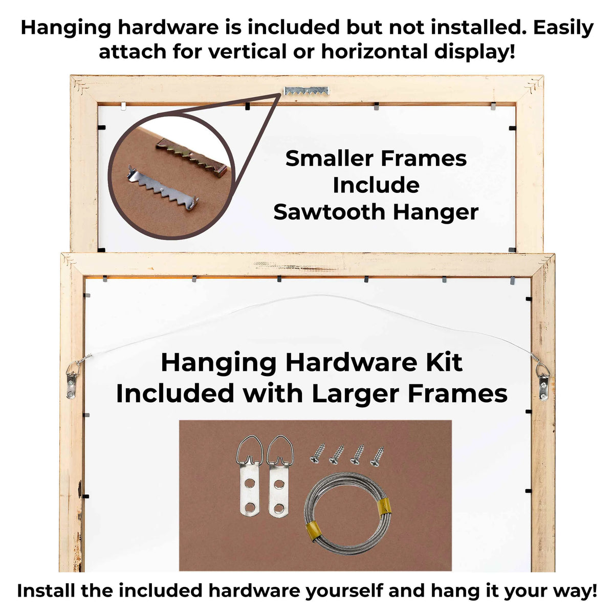20x48 Frame Black Passaggi Solid Wood Picture Frame Width 1.5 Inches | Interior Depth 0.5 Inches |
