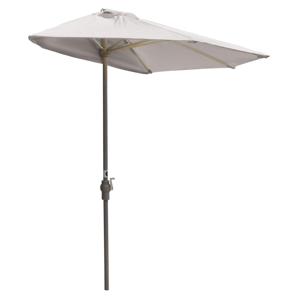 OFF-THE-WALL BRELLA Sunbrella Half Umbrella, 9'-Width, Teak Canopy