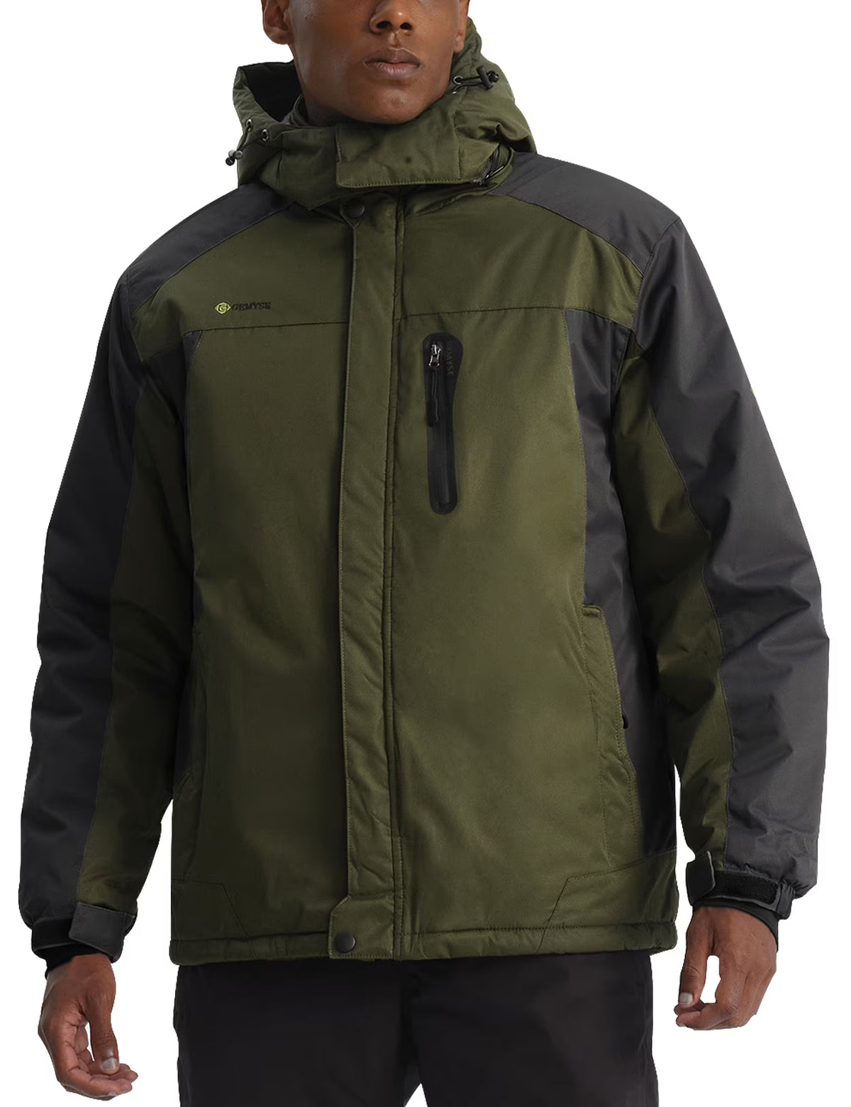 GEMYSE Mens Mountain Ski Snow Jacket Waterproof Windbreaker for Winter Rain(Graphite Grey, XL)
