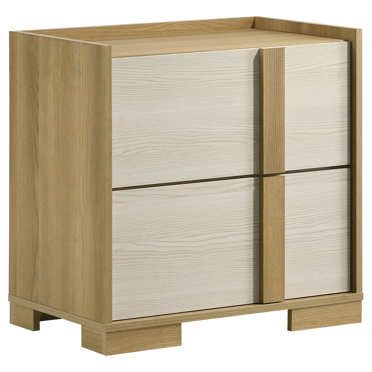 Coaster Hyland 4-Piece Wood Eastern King Bedroom Set in Natural and White