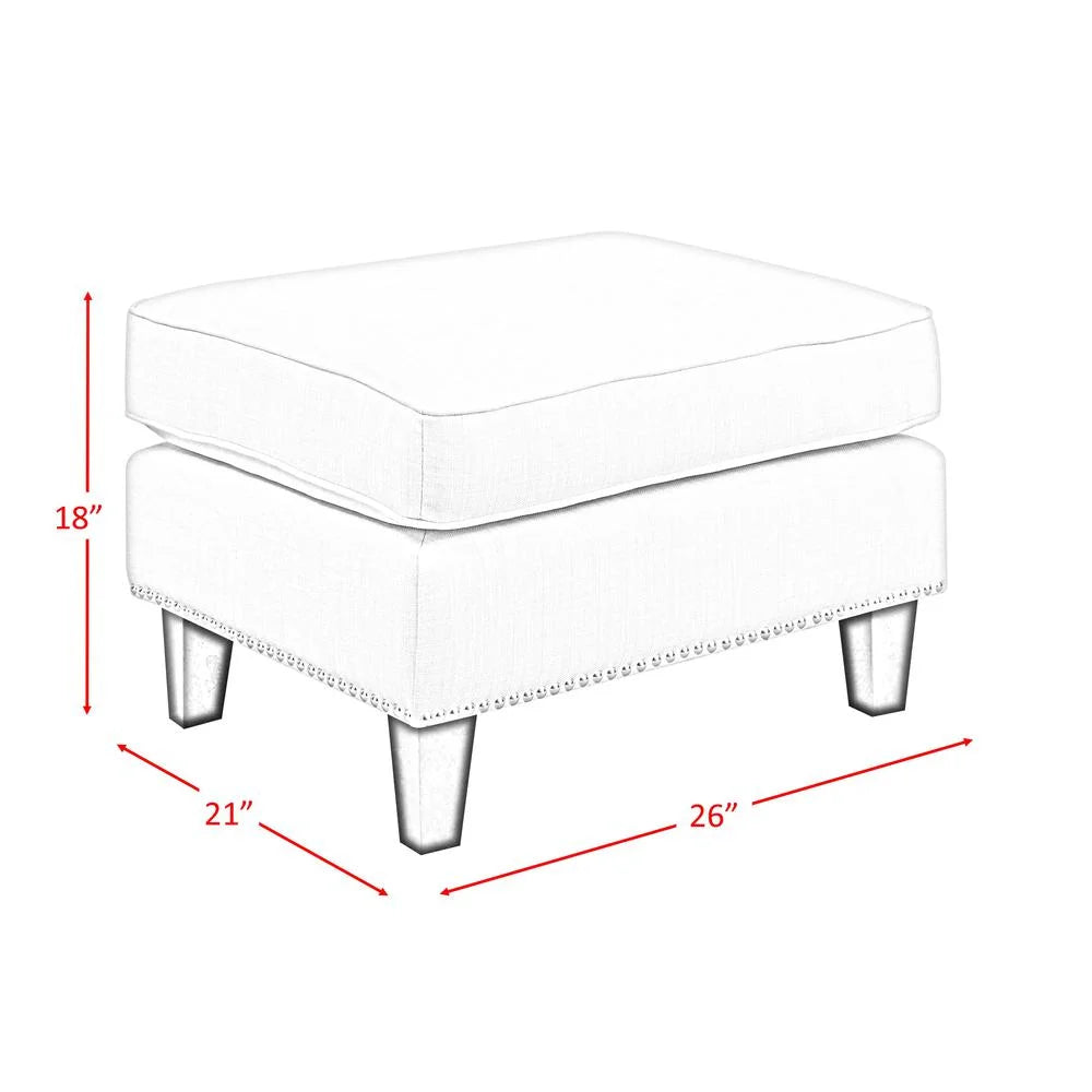 Picket House Emery Ottoman Heirloom Charcoal