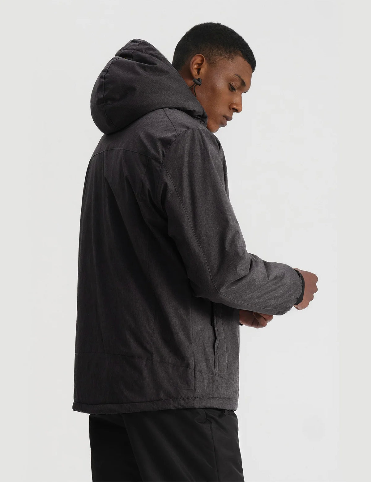 GEMYSE Mens Mountain Ski Snow Jacket Waterproof Windbreaker for Winter Rain(Graphite Grey, XL)