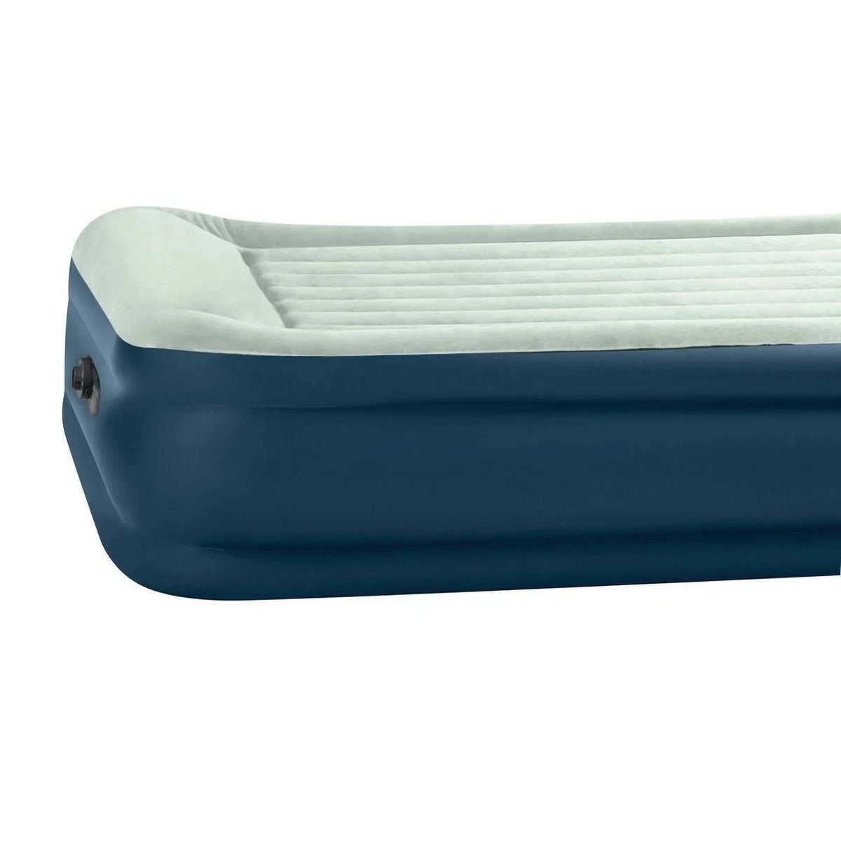 Intex Air Mattress Off-White/Blue QUEEN Elevated 18" Rest Internal Pump