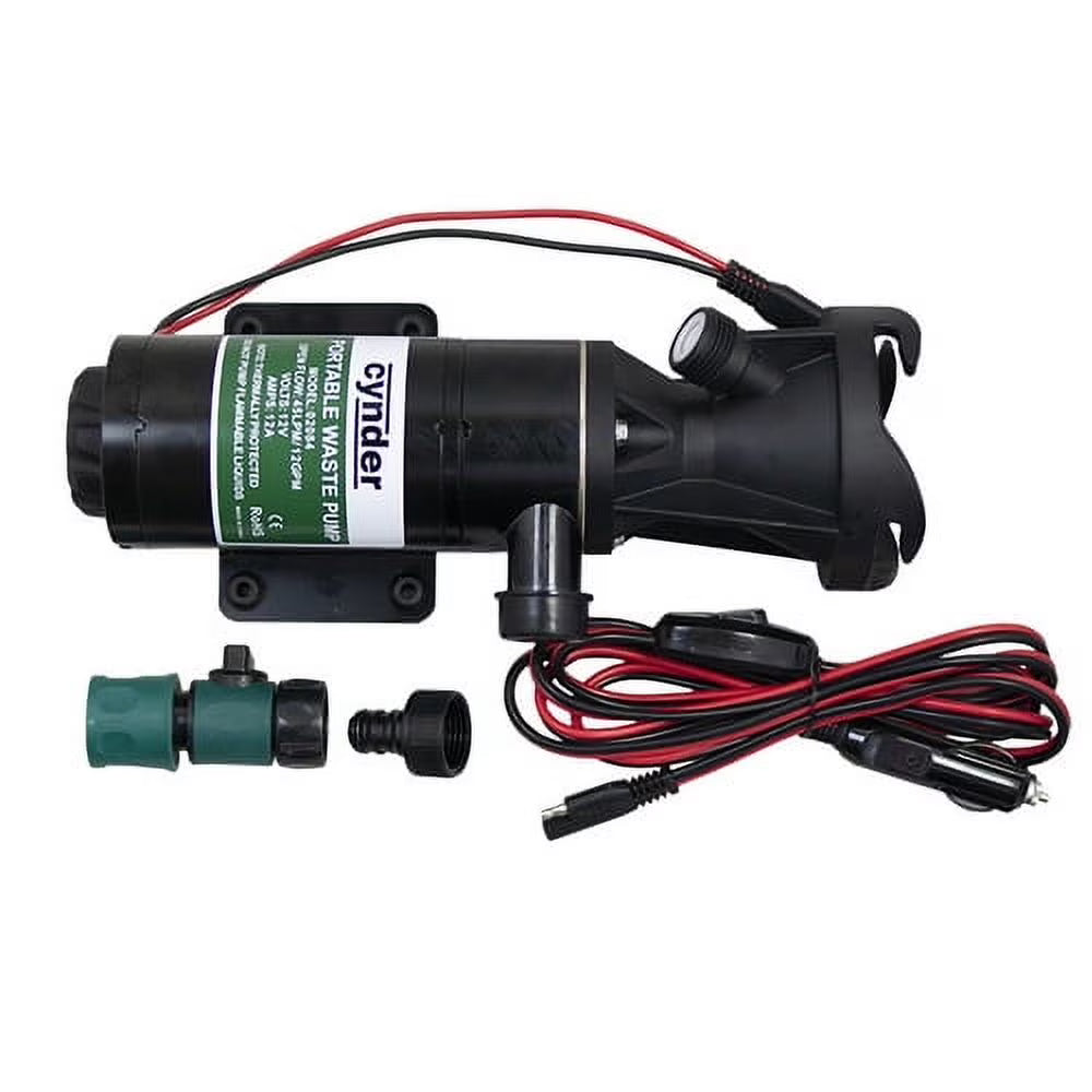Cynder Portable RV Camper Macerator Waste Pump 02084