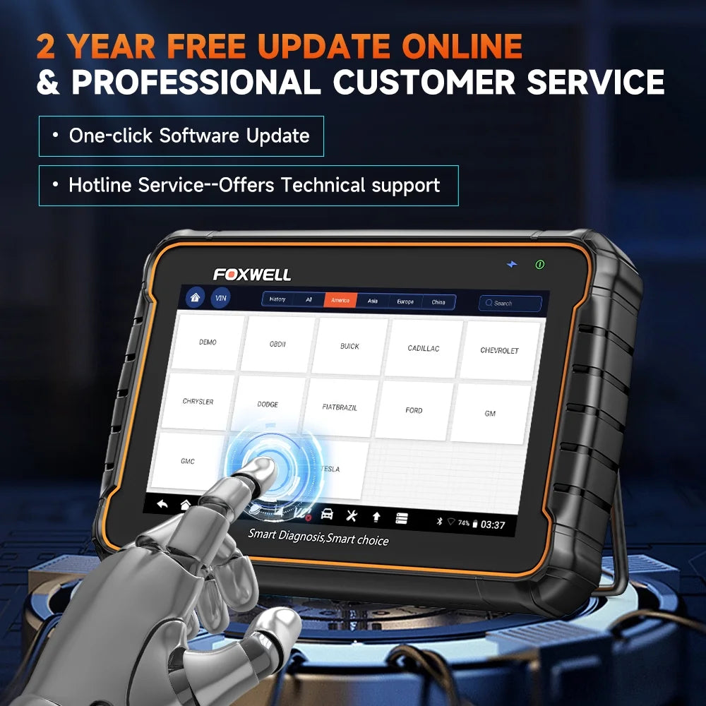 Foxwell GT60 Wireless Bluetooth Automotive Bi-directional Diagnostic Scanner Full System OBD2 Scanner Code Reader, Vehicle Analyzer with Bag