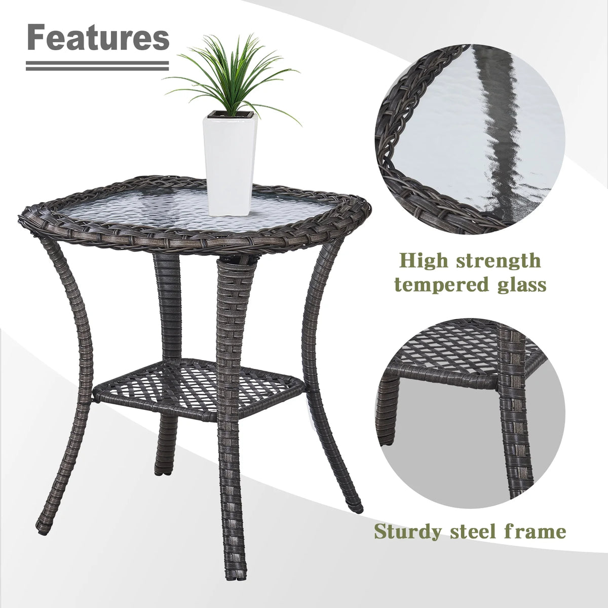 POCASSY 7 Piece Rattan Sofa Seating Group with Cushions