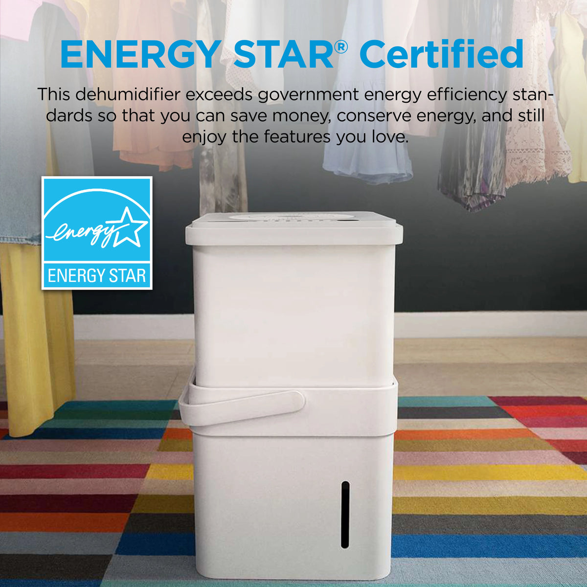 Midea Cube 20-Pint Smart Wi-Fi Dehumidifier, White, Automatic Shut-Off