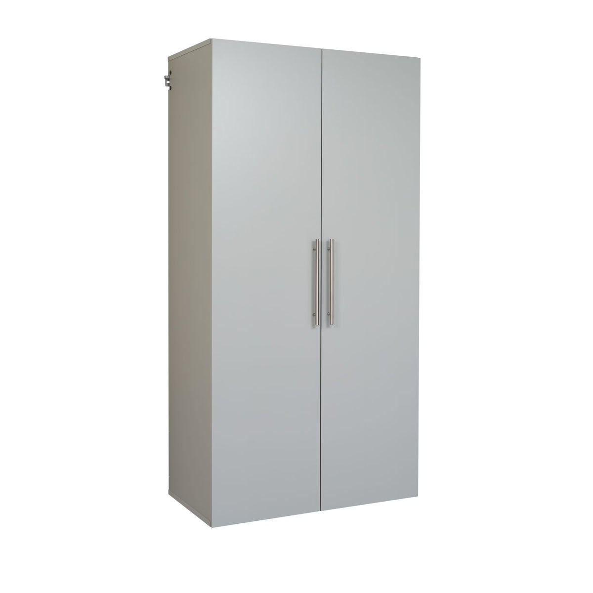 Prepac HangUps Large Storage Cabinet - Immaculate Light Gray 36" Cabinet with Storage Shelves and Doors; Ideal for Bin and General Storage Solutions