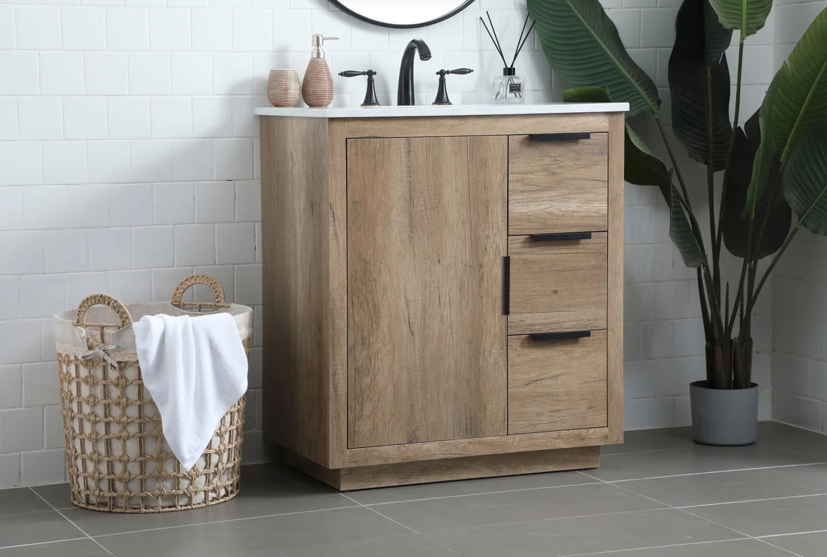 Elegant Kitchen and Bath 30 Inch Single Bathroom Vanity In Grey