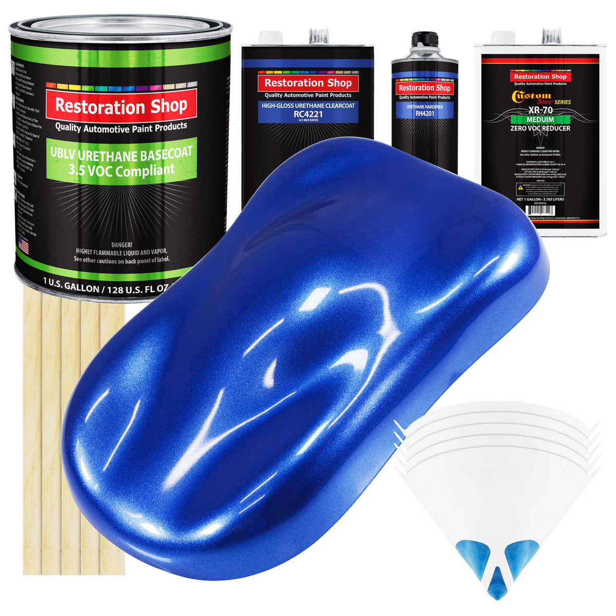 Cobalt Blue Firemist Gallon Kit Low VOC URETHANE BASECOAT Car Auto Paint Kit