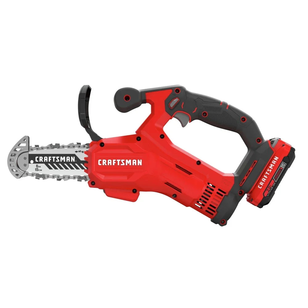 Restored Craftsman CMCCS320D1R V20 Brushed Lithium-Ion Cordless Pruning Chainsaw Kit (2 Ah) (Refurbished)