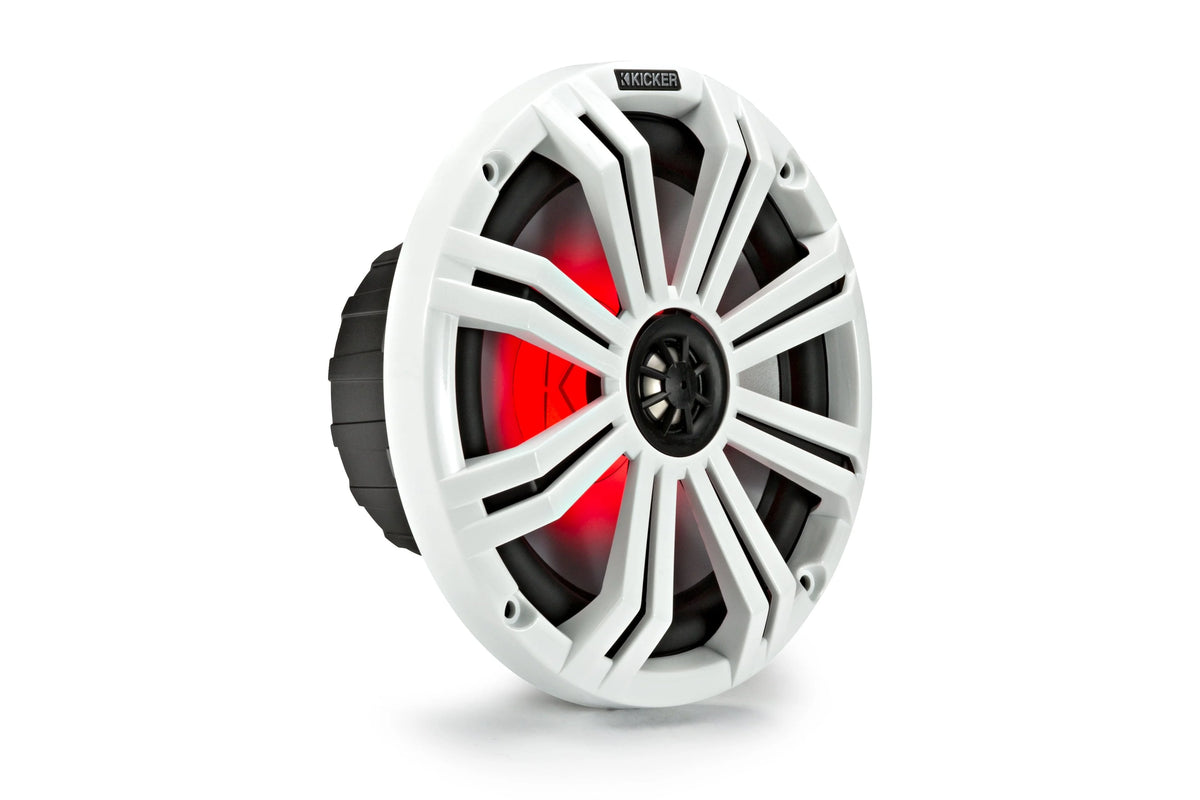 Kicker 8" White Marine LED Speakers - 1-Pair of OEM replacement speakers