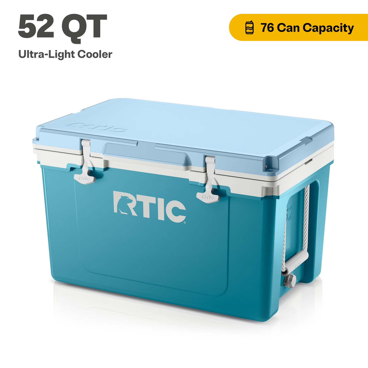 RTIC 52 QT Ultra-Light Hard-Sided Ice Chest Cooler, Fits 76 Cans, Trailblazer