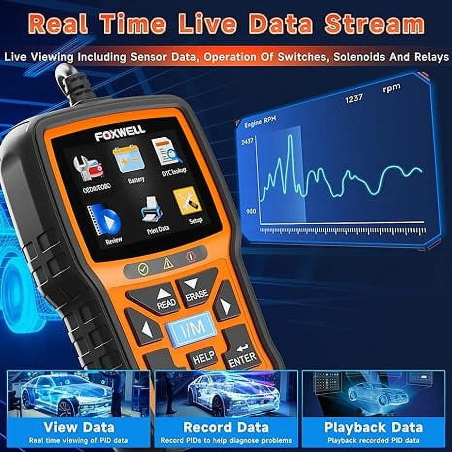 Foxwell NT301 Plus with Storage Case 2 in 1 Mechanic OBD2 Scanner Battery Tester Code Reader Scan Tool
