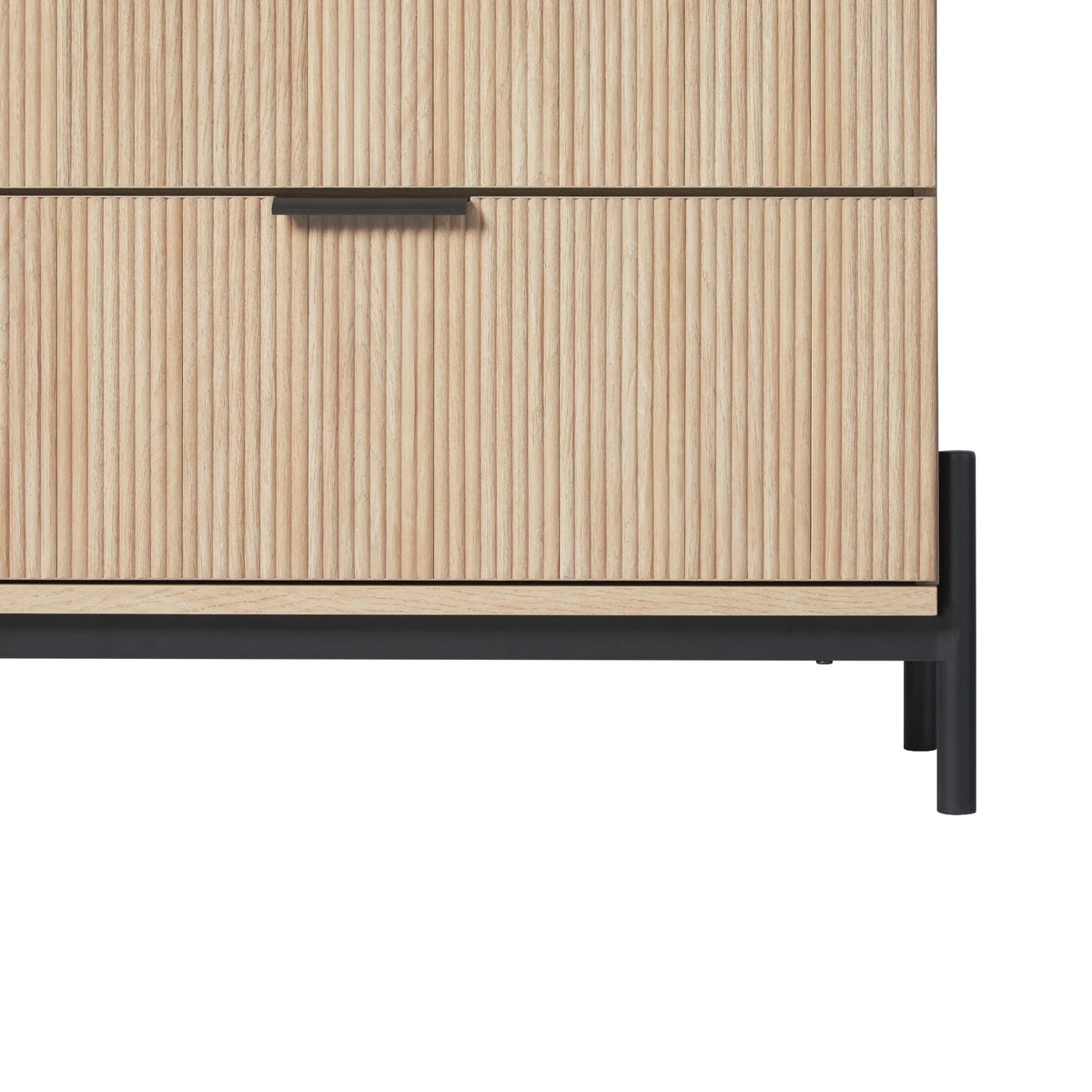 Walker Edison Mid-Century 6-Drawer Dresser with Reeded Drawer Fronts, Mocha