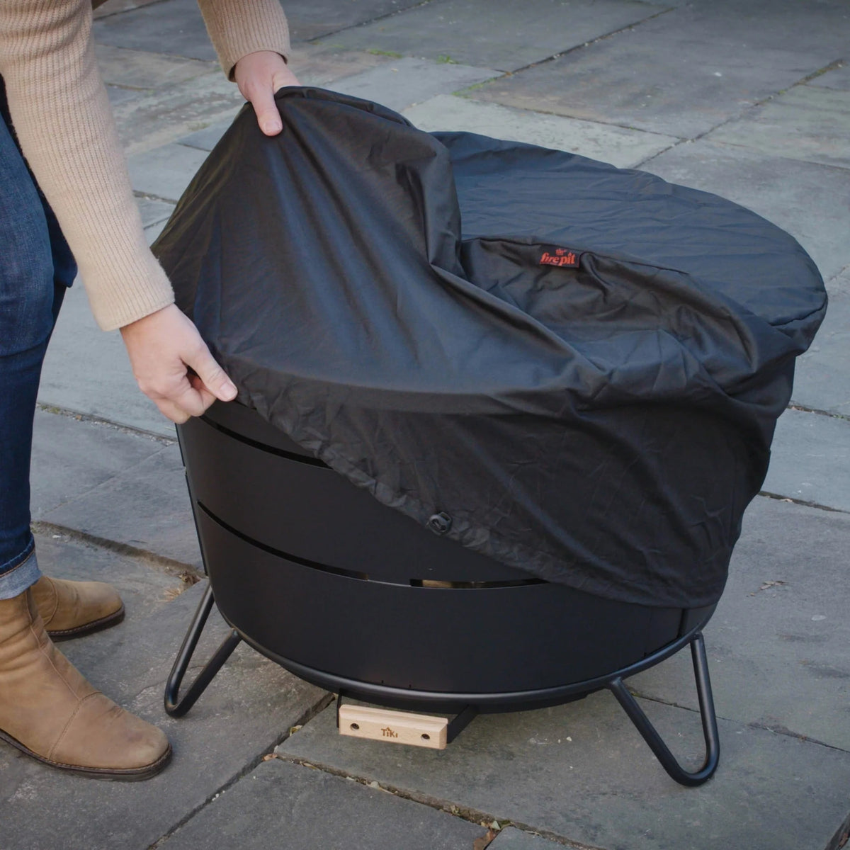 TIKI® Brand 27.5 inch Reunion Smokeless Fire Pit Metal Black