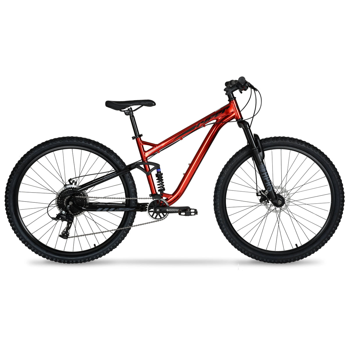 Hyper Bicycle Men's 29 In. Explorer Dual Suspension Mountain Bike, Red