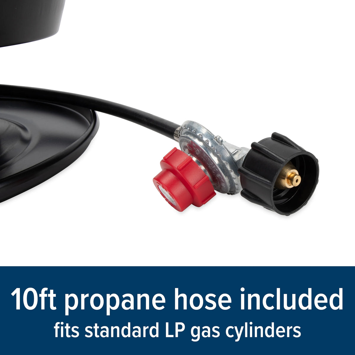 Camco Olympian Big Red Campfire, Approved for RV Campgrounds, Includes 10-Foot Propane Hose (58035)