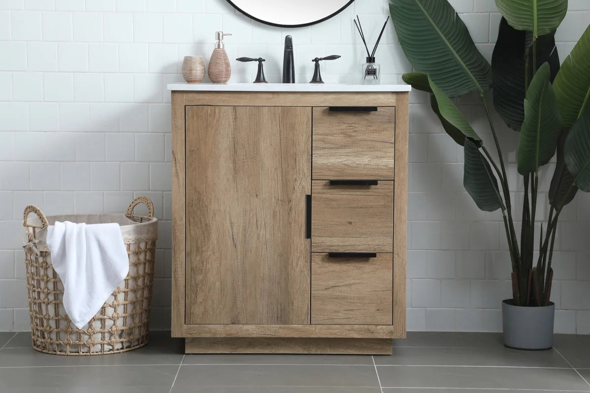 Elegant Kitchen and Bath 30 Inch Single Bathroom Vanity In Grey