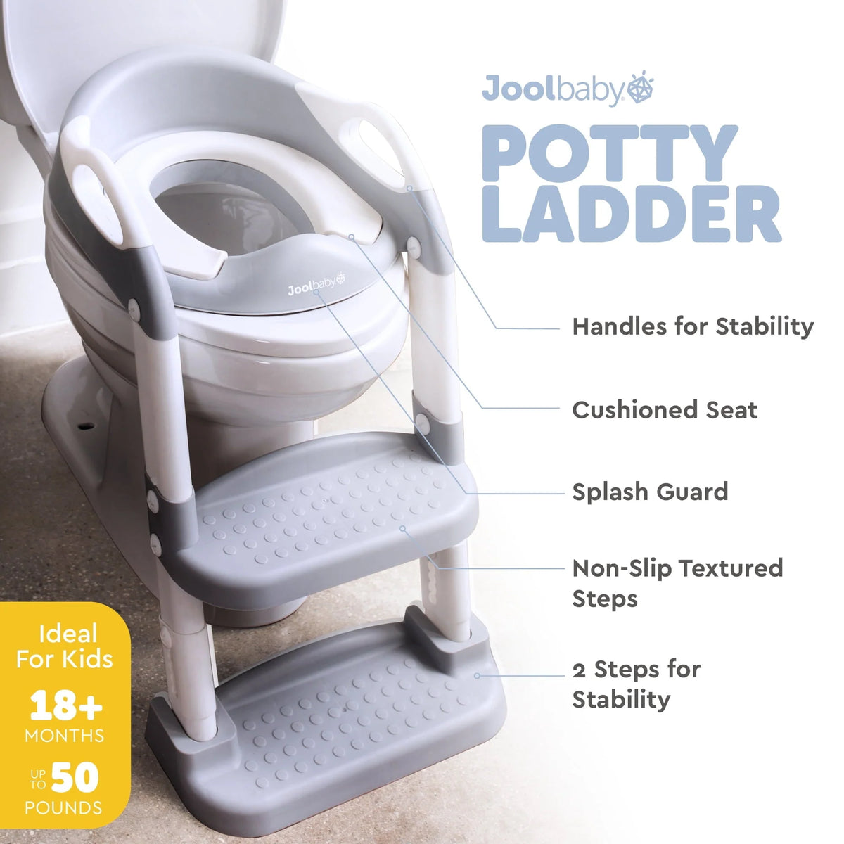 Jool Baby Potty Ladder - Gray