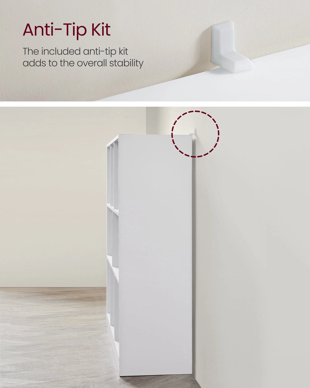 VASAGLE 8-Cube Storage Organizer Bookcase Book Shelf Storage Cabinet White