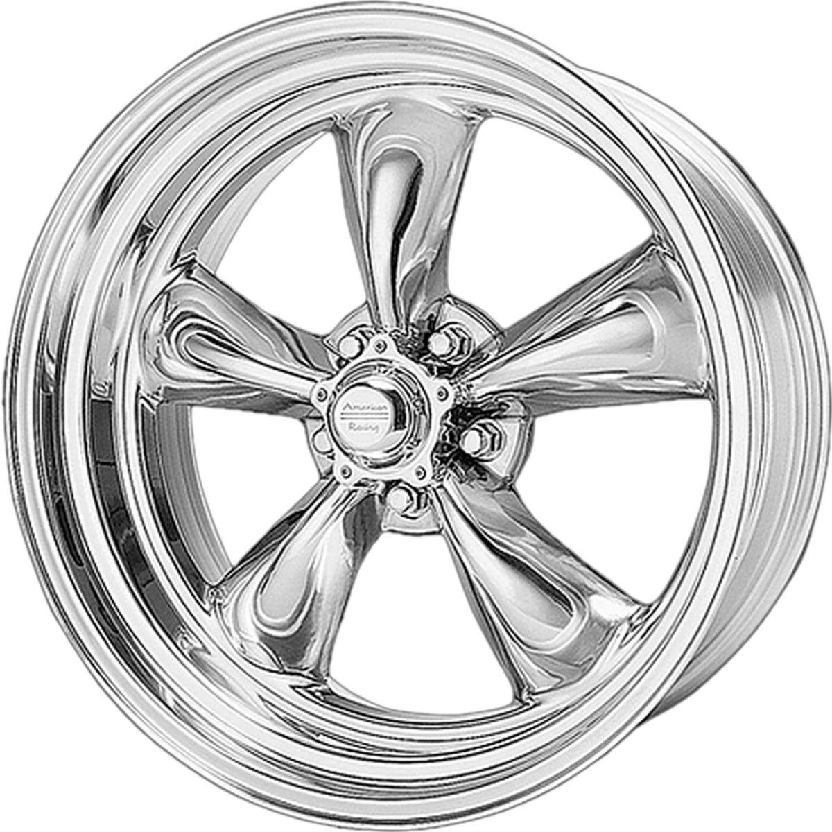American Racing Vintage Aluminum Rim VN515 TORQ THRUST II 1 PC 15X8in Polished Finish, VN5155863