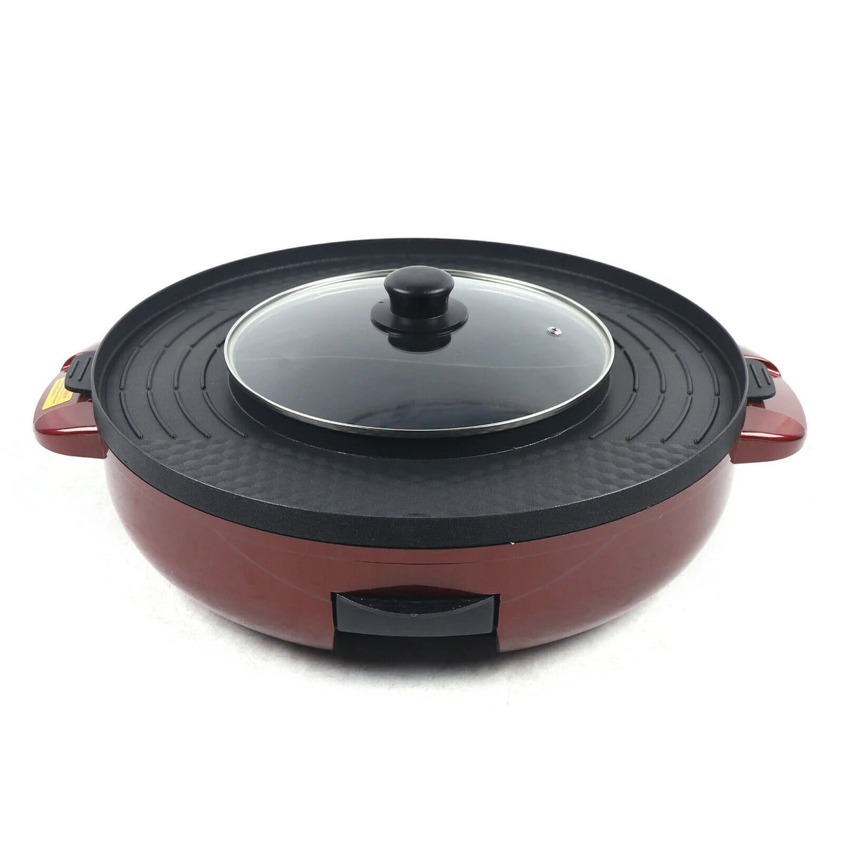 FETCOI 2200W Grill and Hot Pot BBQ Grill Pot 2 in 1 Household Electric Grill Barbecue Plate 3.6 L suitable for 2-5 people 110V