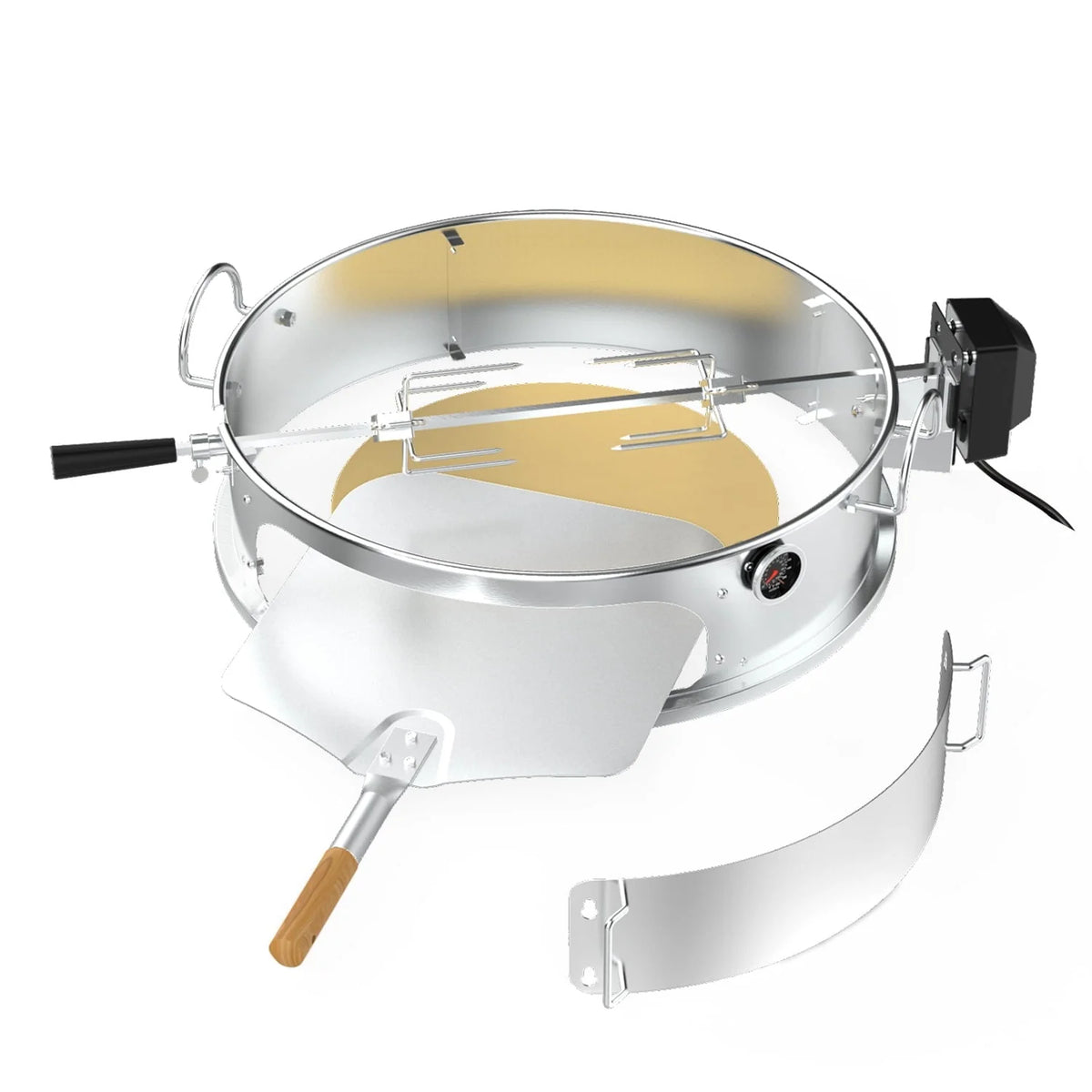 Onlyfire Multi-Purpose Rotisserie Ring Kit for Weber 22 1/2" Kettle Grill
