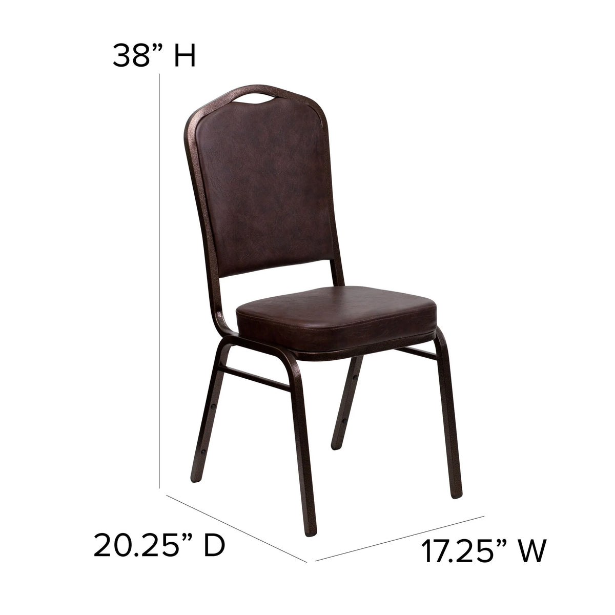 Emma + Oliver 4 Pack Crown Back Stacking Banquet Chair in Navy Vinyl - Silver Vein Frame