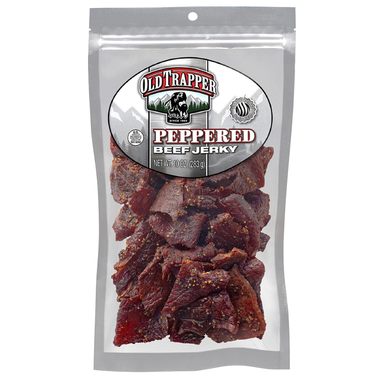 Old Trapper Beef Jerky, Peppered, 10 oz