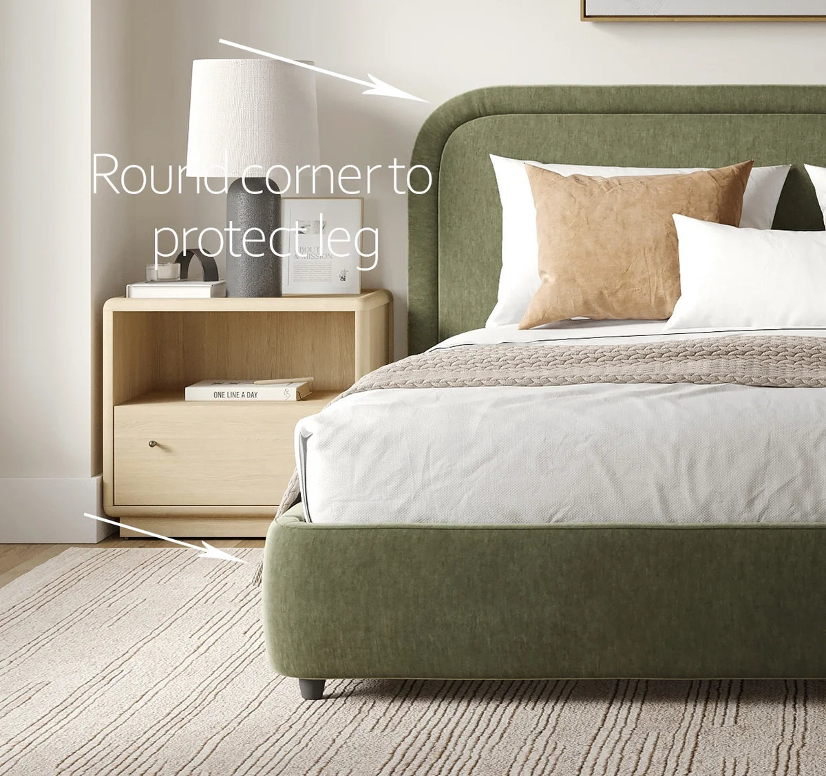 Modern Upholstered Platform Bed with Lift-Up Storage, Headboard, Wood Slats, Noise-Free