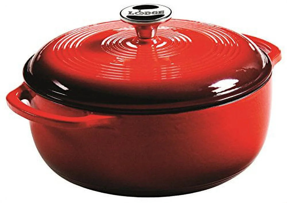 Lodge Cast Iron 4.5 Quart Enameled Dutch Oven, Blue