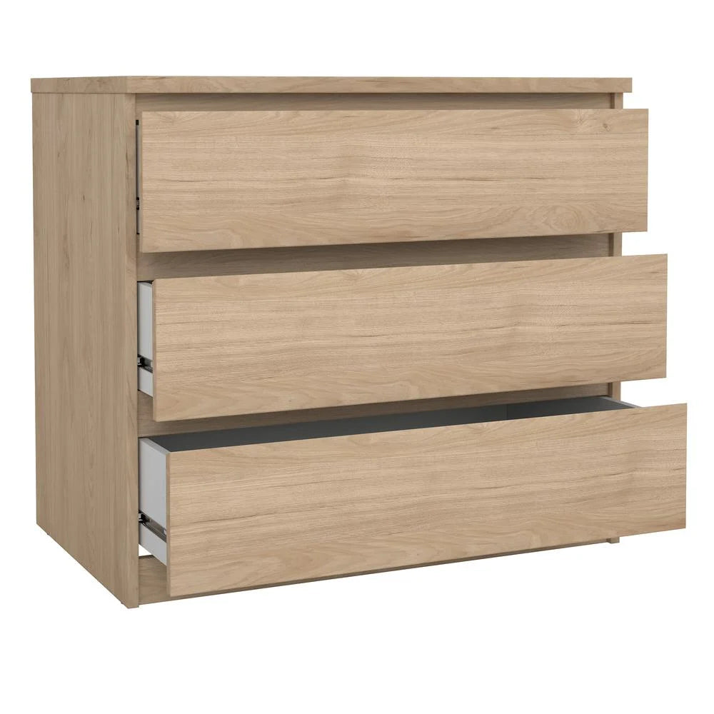 Tvilum Scottsdale 3 Drawer Chest Dresser for Adults, White High Gloss
