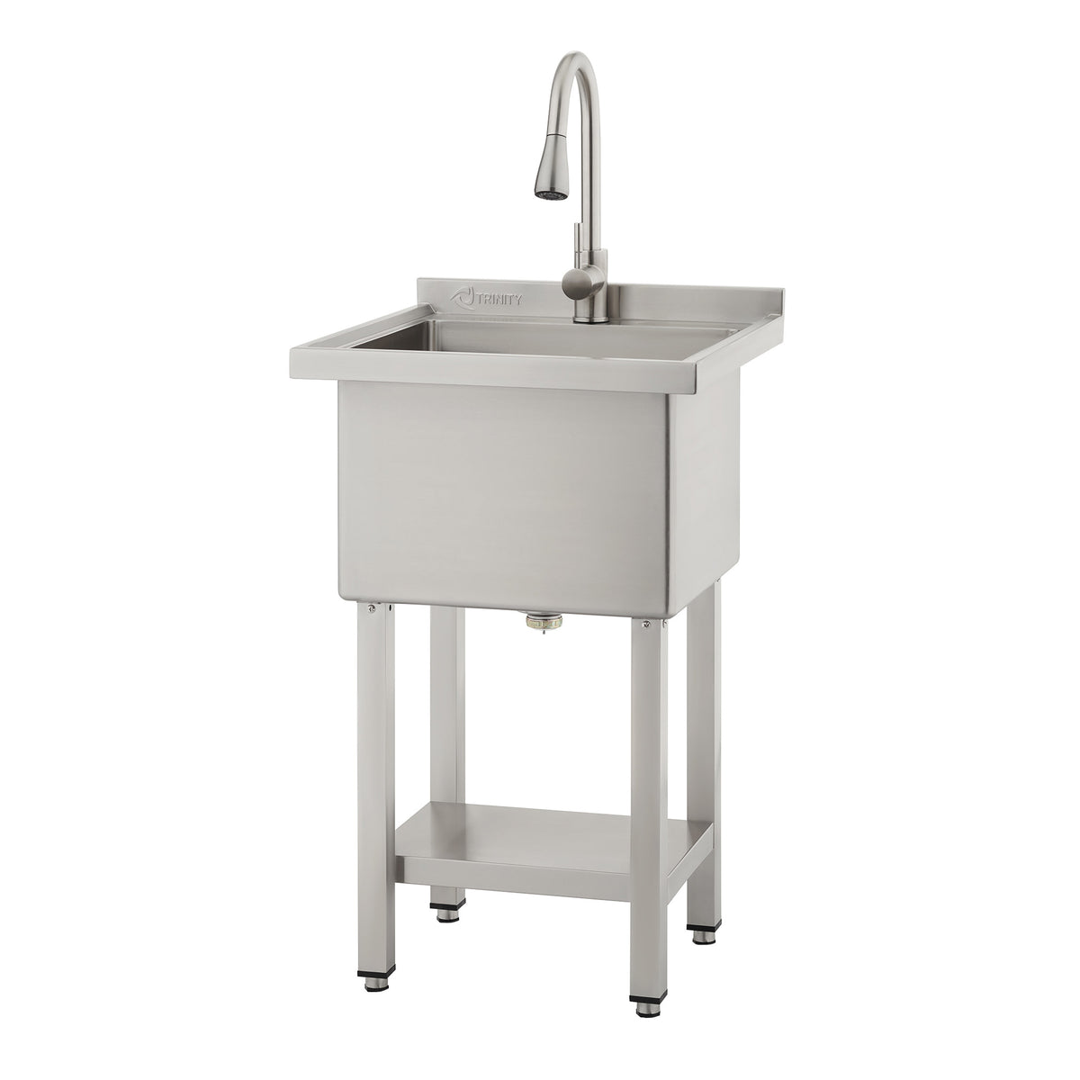 TRINITY 18” x 16” x 13” Stainless Steel Utility Sink with Pull-out Faucet