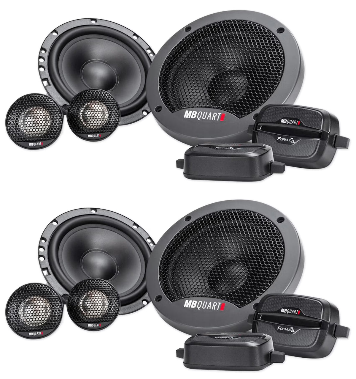 (2) Pairs MB QUART FSB216 6.5" 280 Watt Car Audio Component Speakers