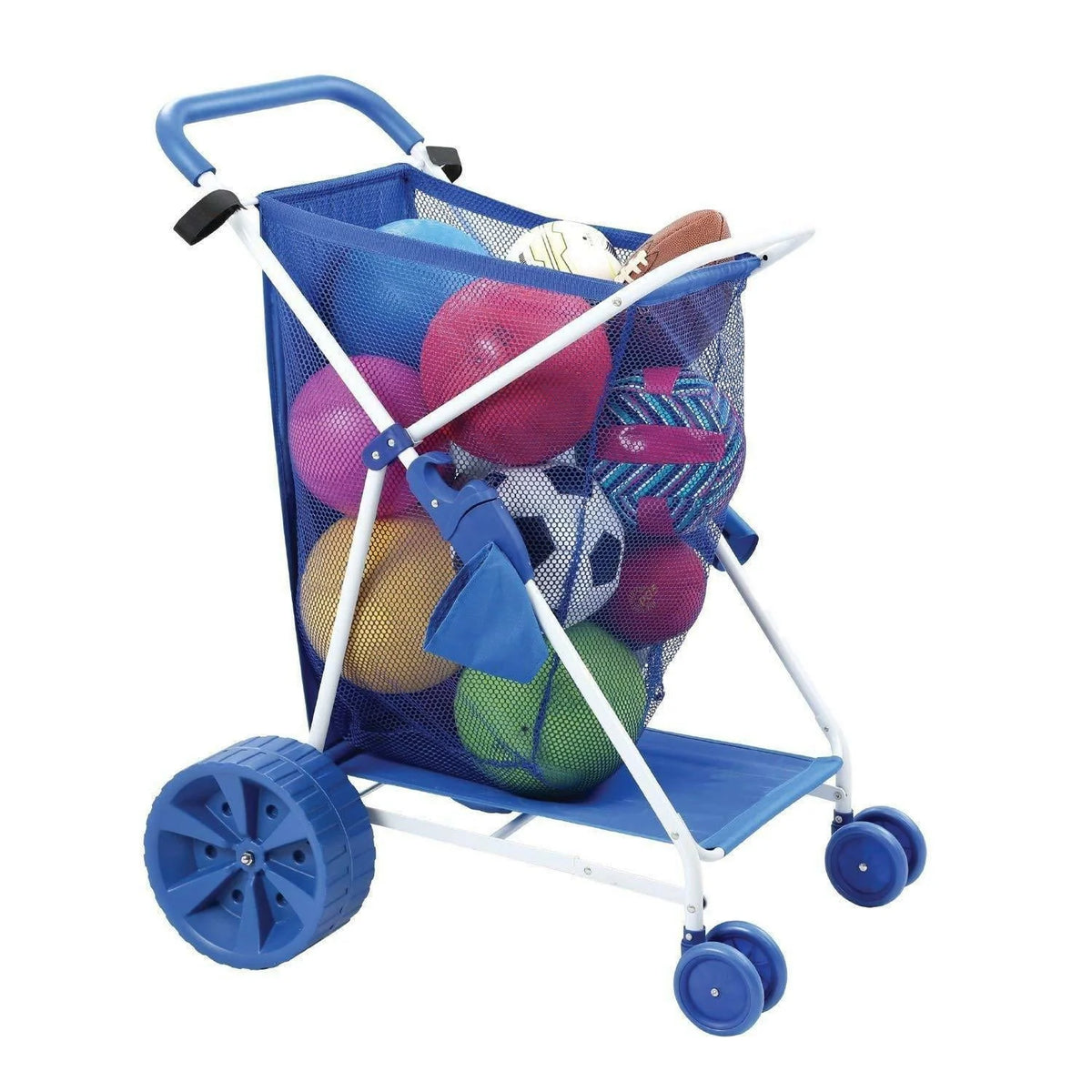Folding Utility Beach Cart Collapsible Folding Outdoor Utility Wagon Wide Terrain Wheels for Sand